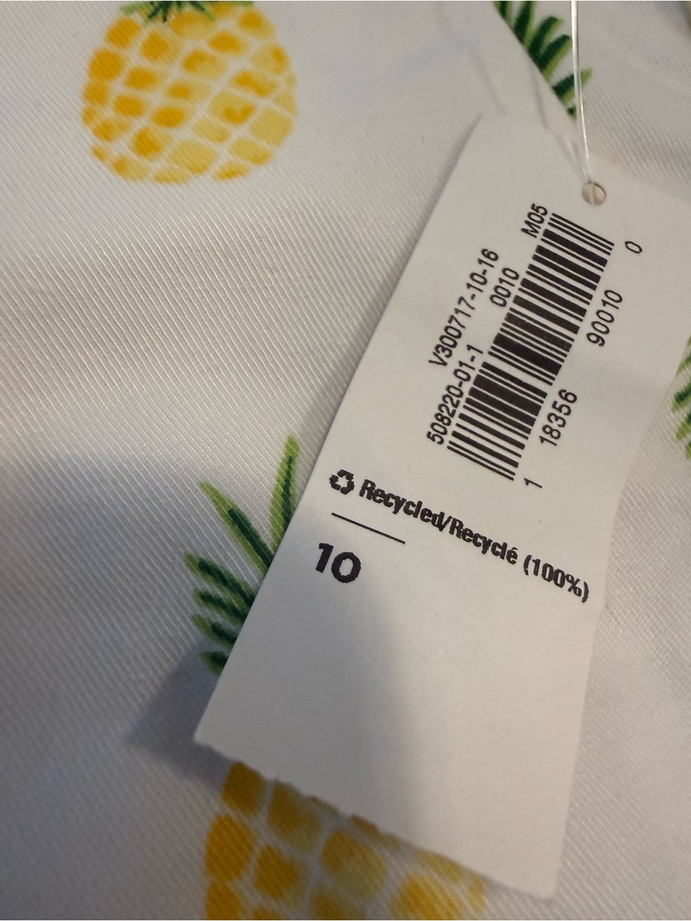 Old Navy tropical pineapple novelty print chino shorts SZ 10 - Picture 8 of 12